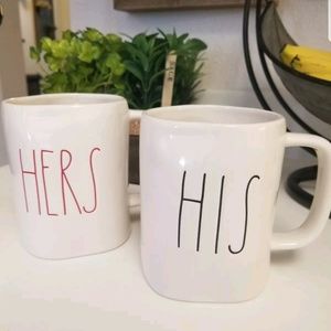 Rae Dunn His & Hers Coffee Mug Set